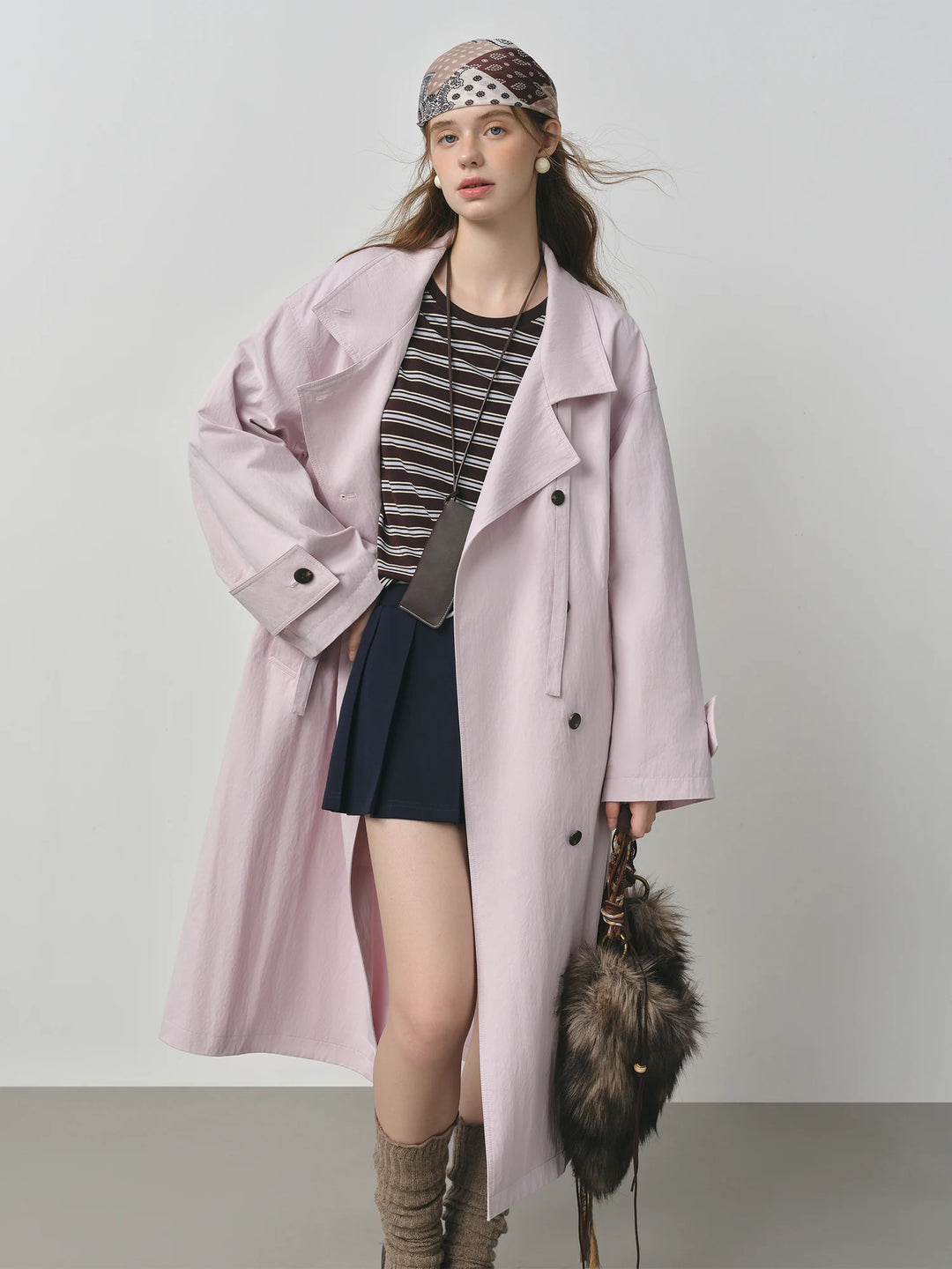 Trendy Long Trench Cotton Coat