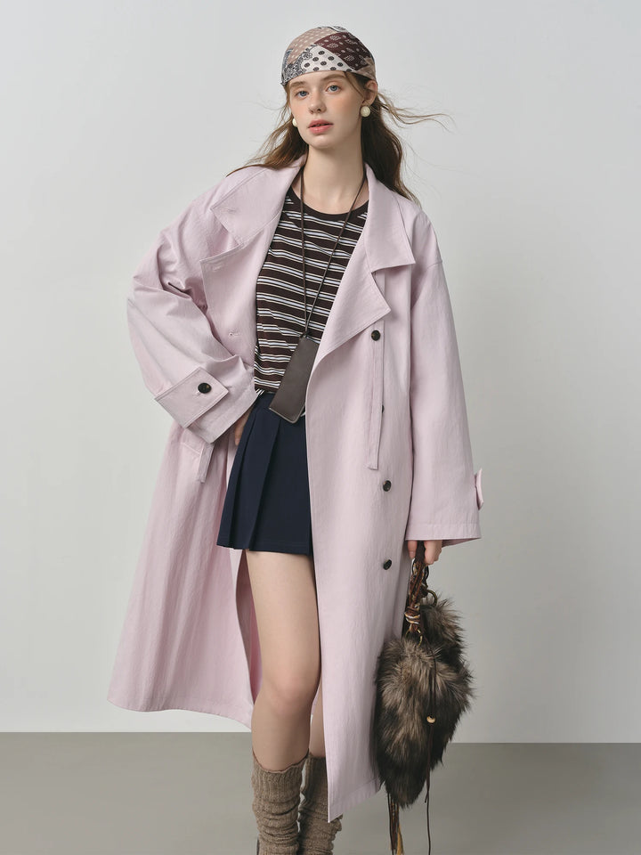 Trendy Long Trench Cotton Coat