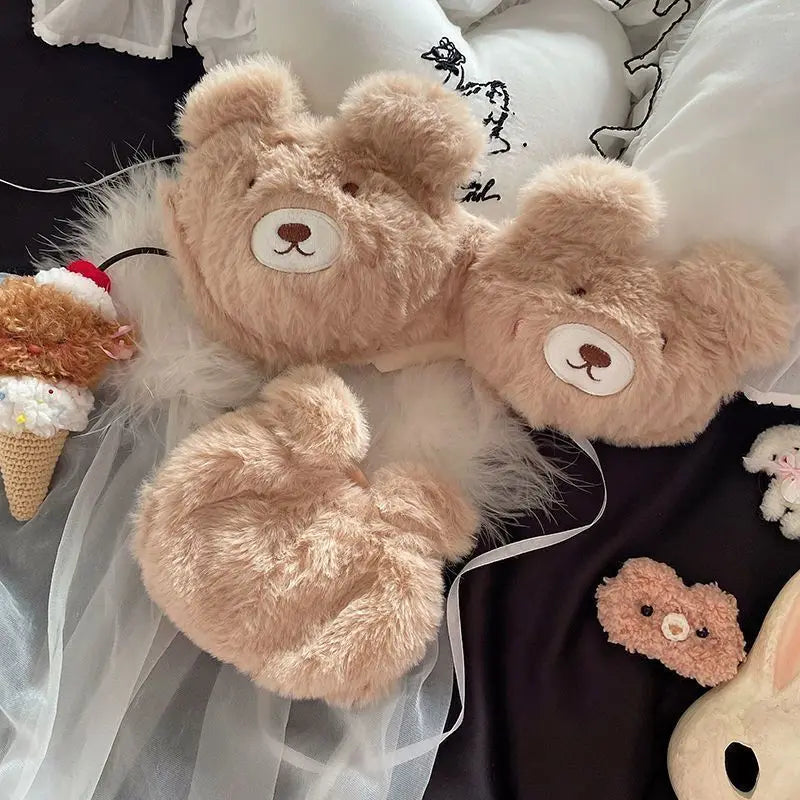 Adorable Bear-shaped Plush Bra Set
