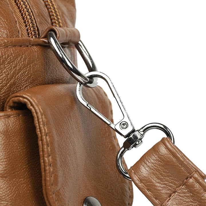 Refined Soft Leather Crossbody Bag