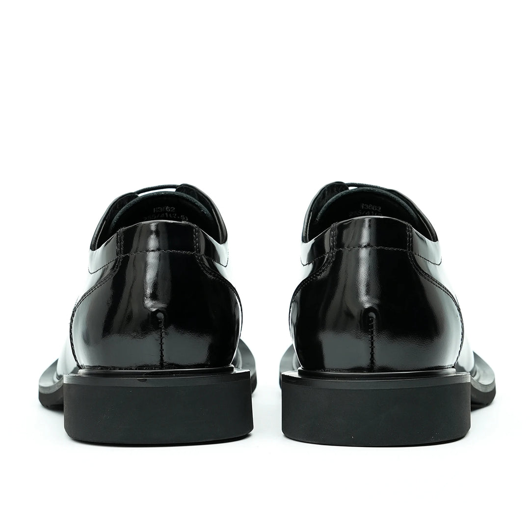 British Glossy Wide-Foot Derby Shoes