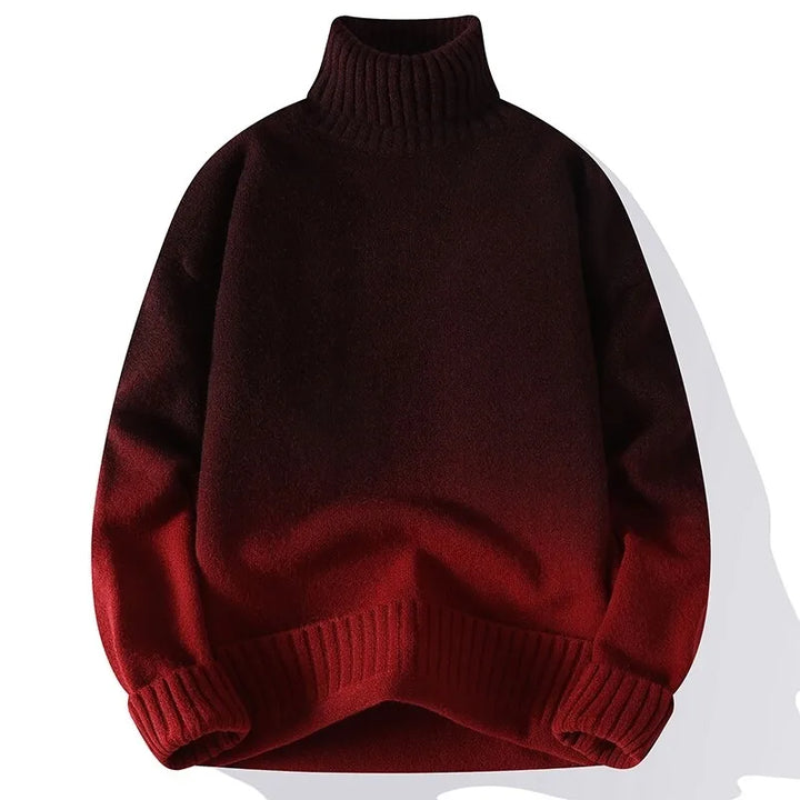 Charming Turtleneck Gradient Knitted Jumper