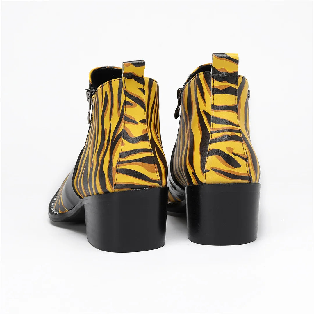 Premium Zebra Strips High Top Boots