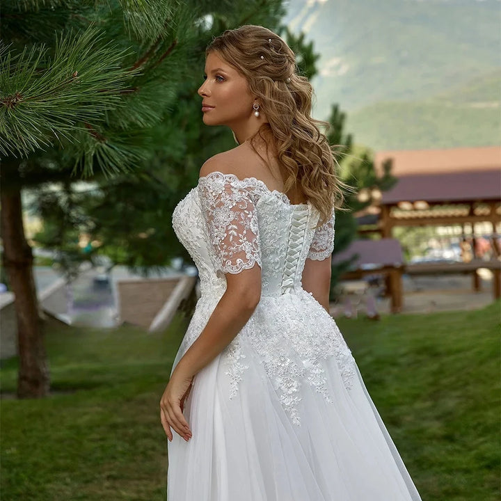 Beautiful Beading Appliques Wedding Dress