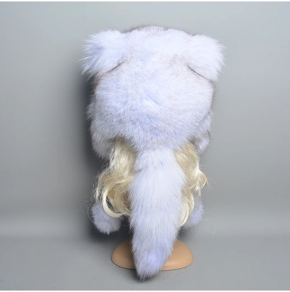 Luxury Hand-Knit Warm Fur Hat