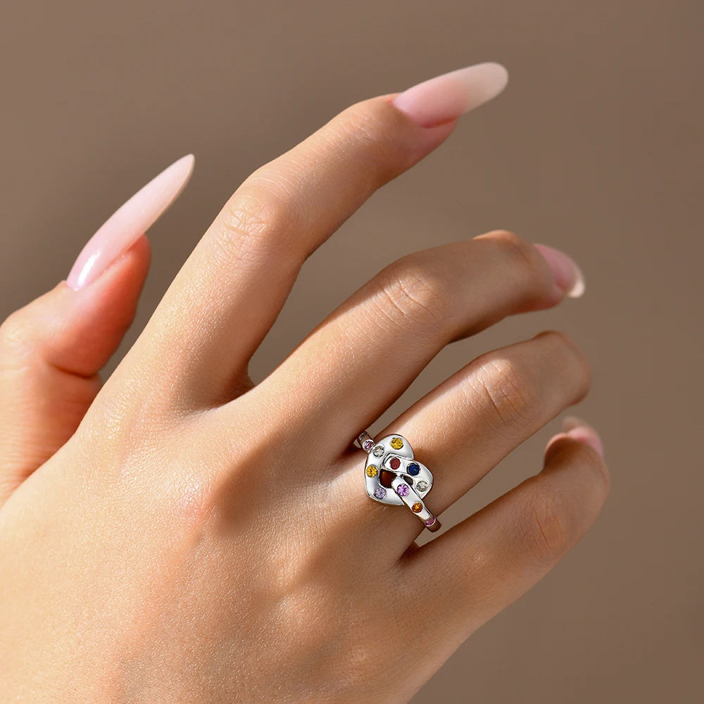 Fine Heart Sapphire Sterling Silver Ring