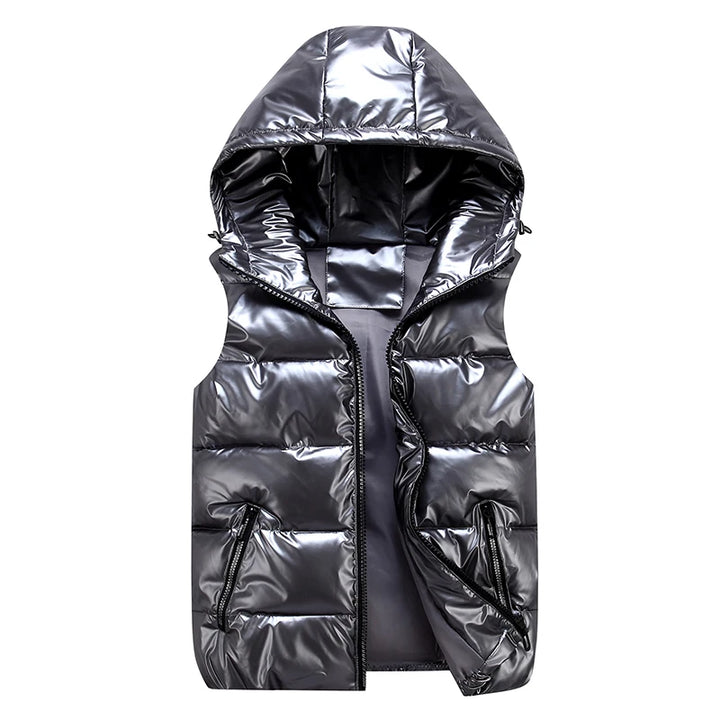 Short Hooded Cotton Padded Vest