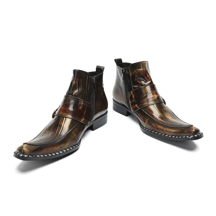 Premium Side Zip Ankle Leather Boots