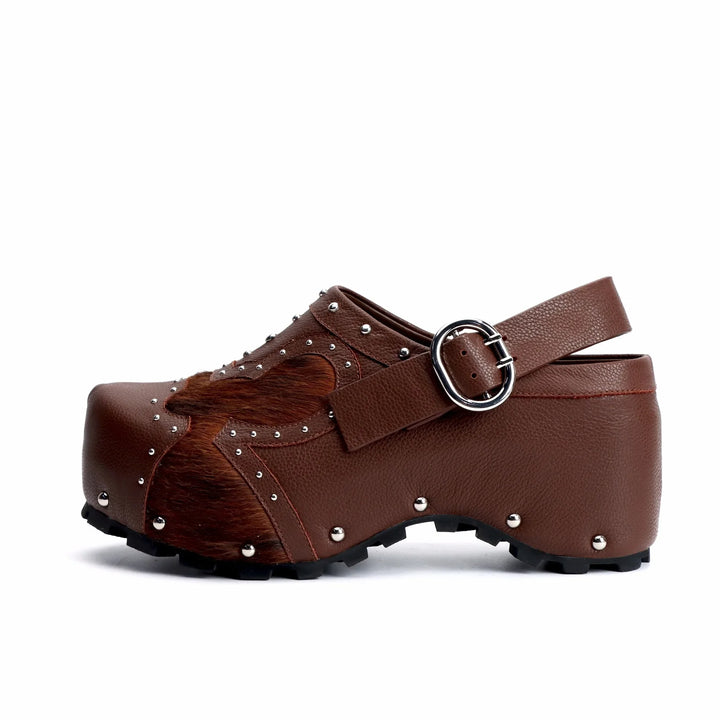 Luxury Studded Platform Clogs Sandals