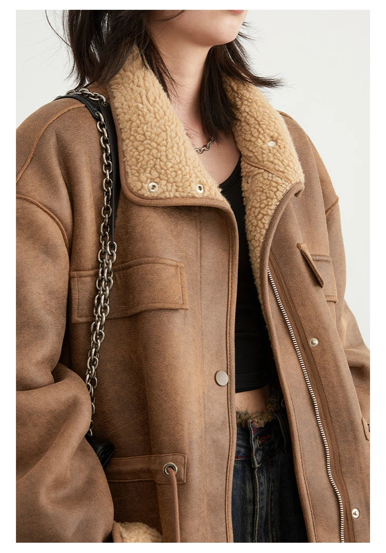 Thick Suede Reversible Outer Coat