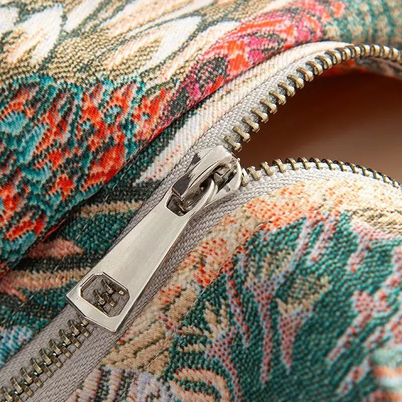 Vibrant Peacock Print Short Jacket