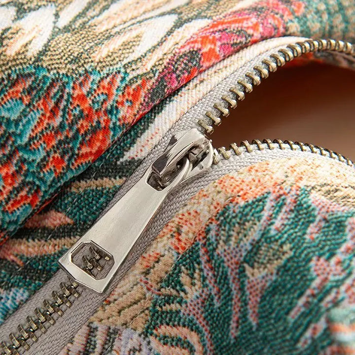 Vibrant Peacock Print Short Jacket