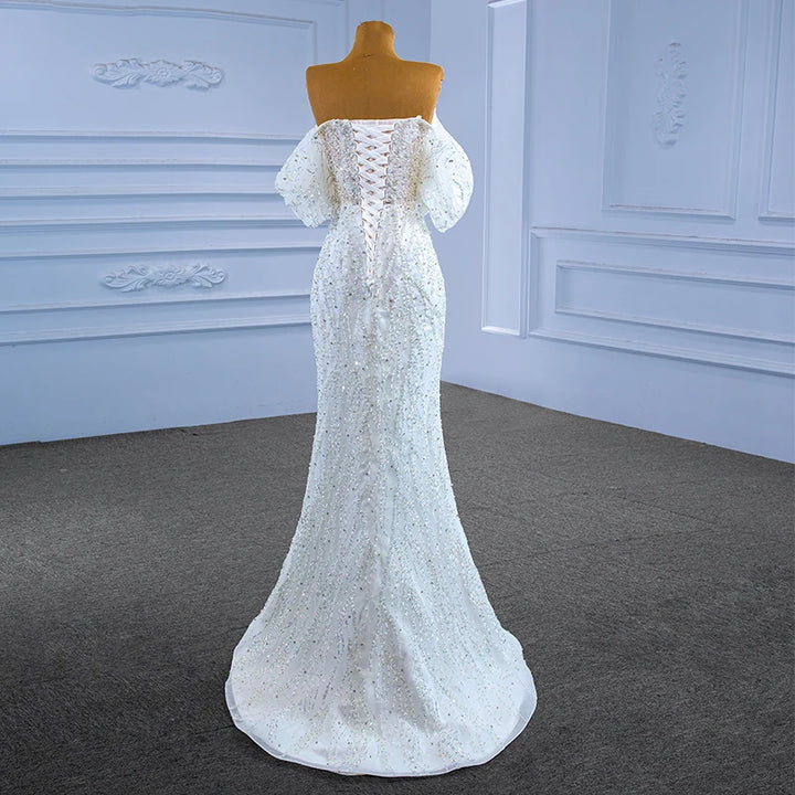 Glamorous Crystal Beaded Bridal Dress