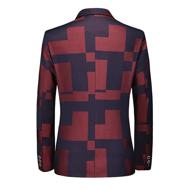 Regal Patchwork Slim-Fit Blazer