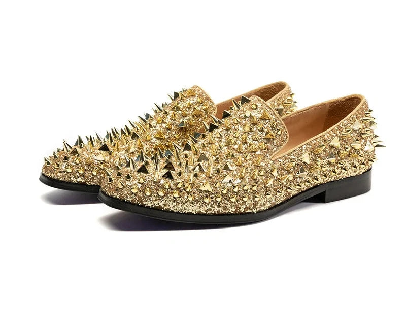 Stunning Rivet Studded Flat Shoes