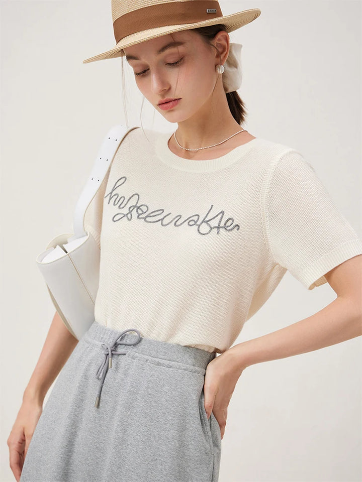 Lovely Knitted Short Sleeve T-Shirt