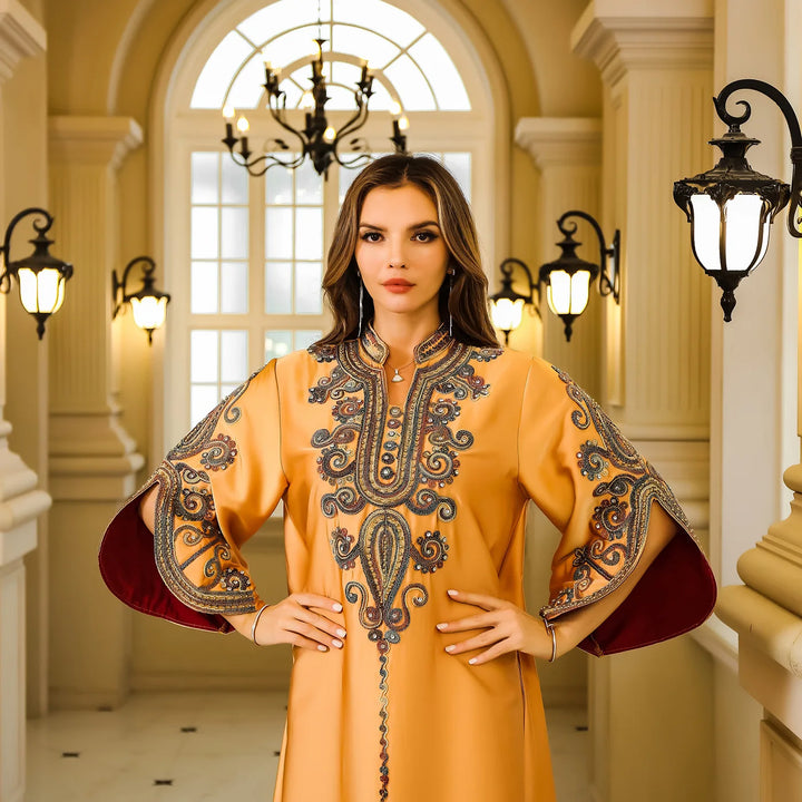 Elegant Embroidery Abaya Dress