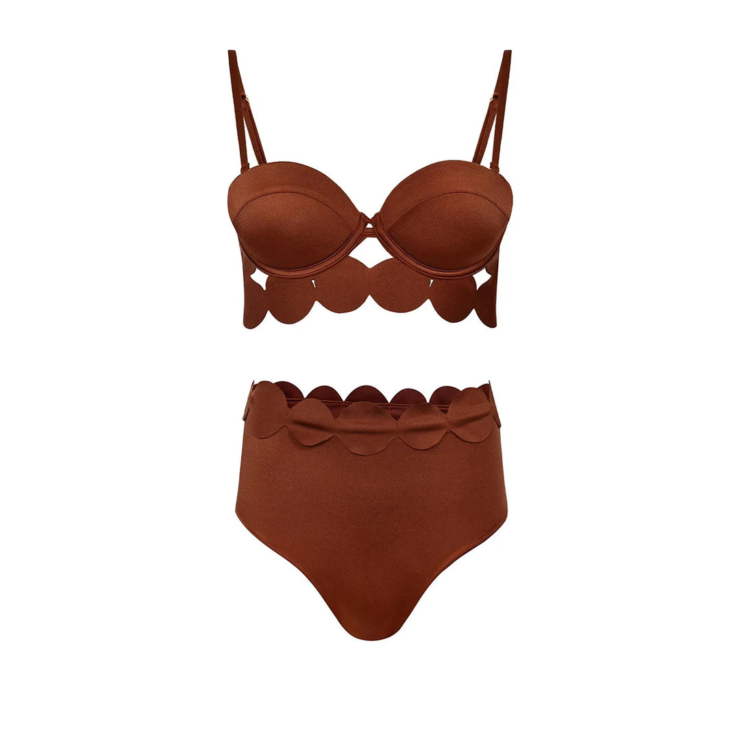Stylish Hollow Laser Cut Bikini Set