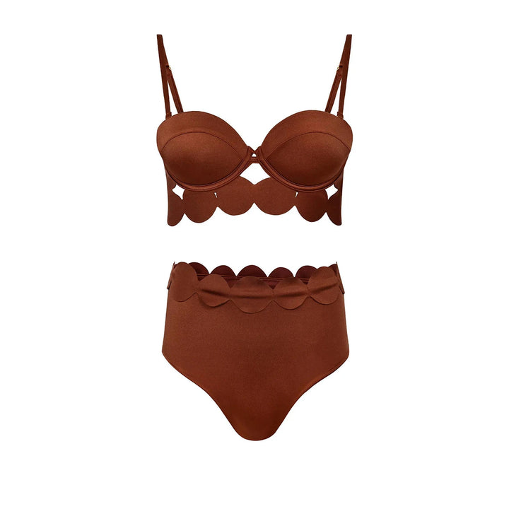 Stylish Hollow Laser Cut Bikini Set
