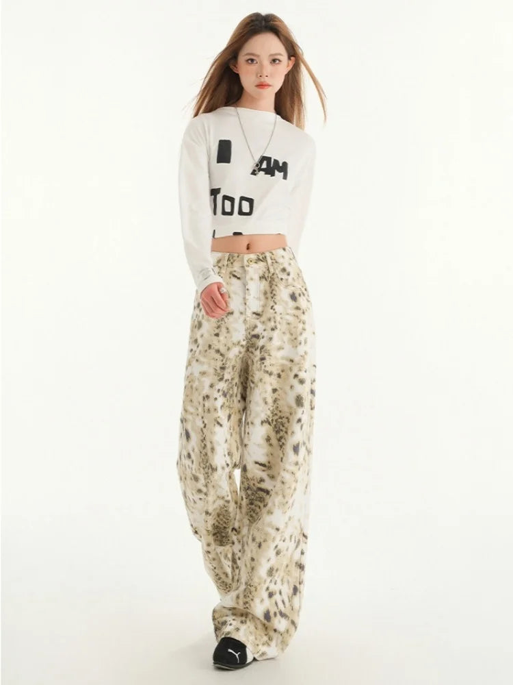 High Street Leopard Print Casual Pants