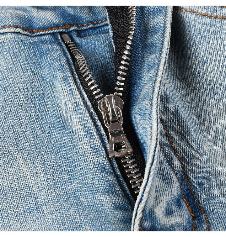 Fancy Tapered Distressed Denim Pants