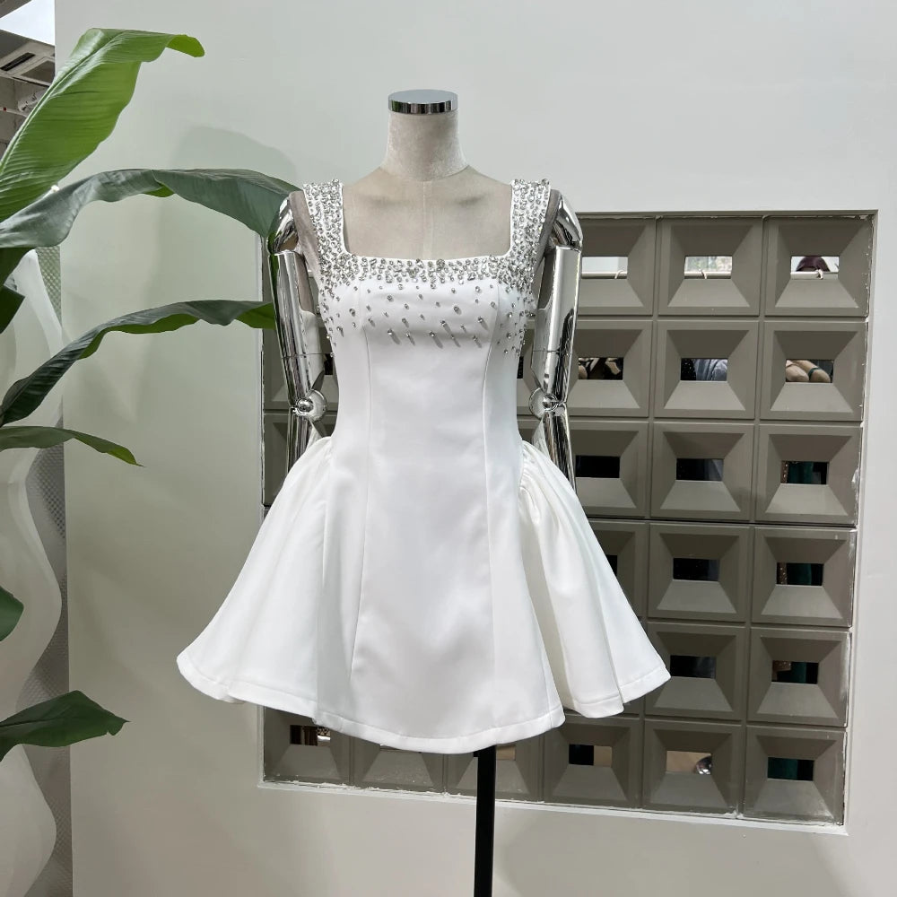Charming Slim Fit Backless Mini Dress