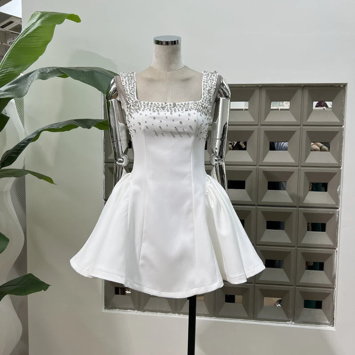 Charming Slim Fit Backless Mini Dress