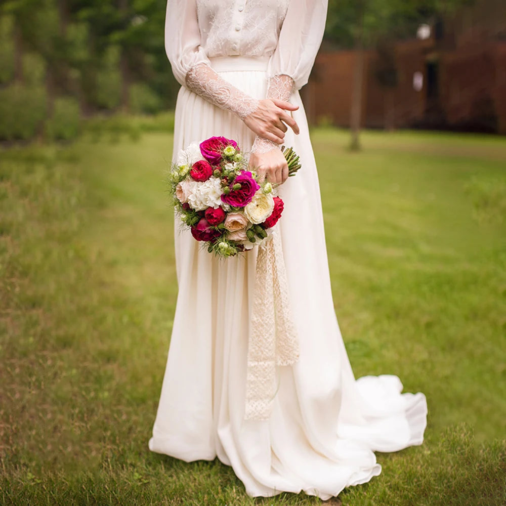 French Lace A-Line Wedding Dress
