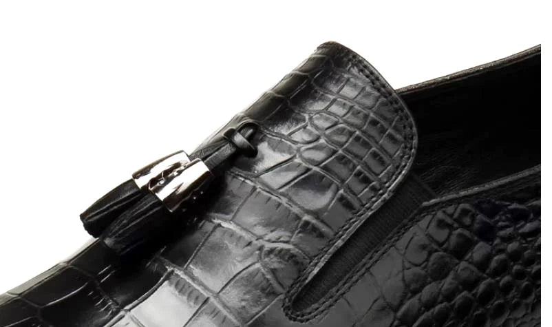 Smart Embossed Slip-On Loafers