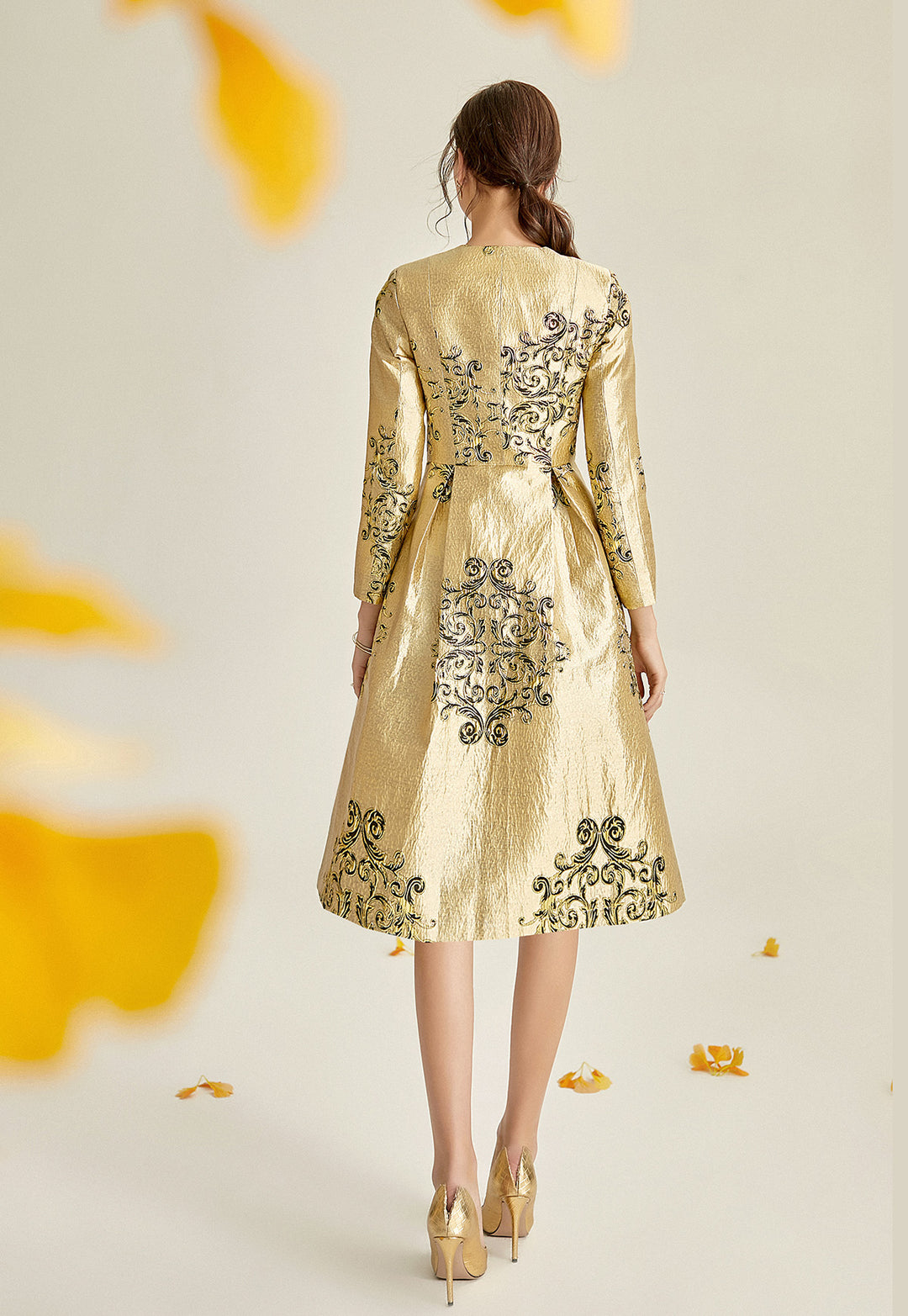 Luxury Covered Button Trench Overcoat