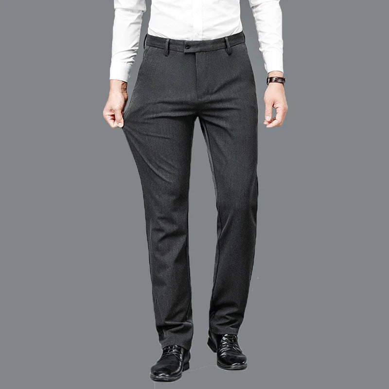 Mid Straight Fashion Elastic Pants