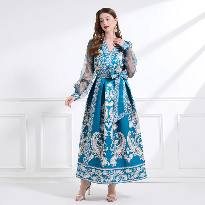 Graceful Empire Waist Maxi Dress