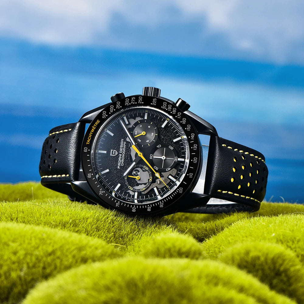 Elegant Luminous Quartz Chronograph Watch