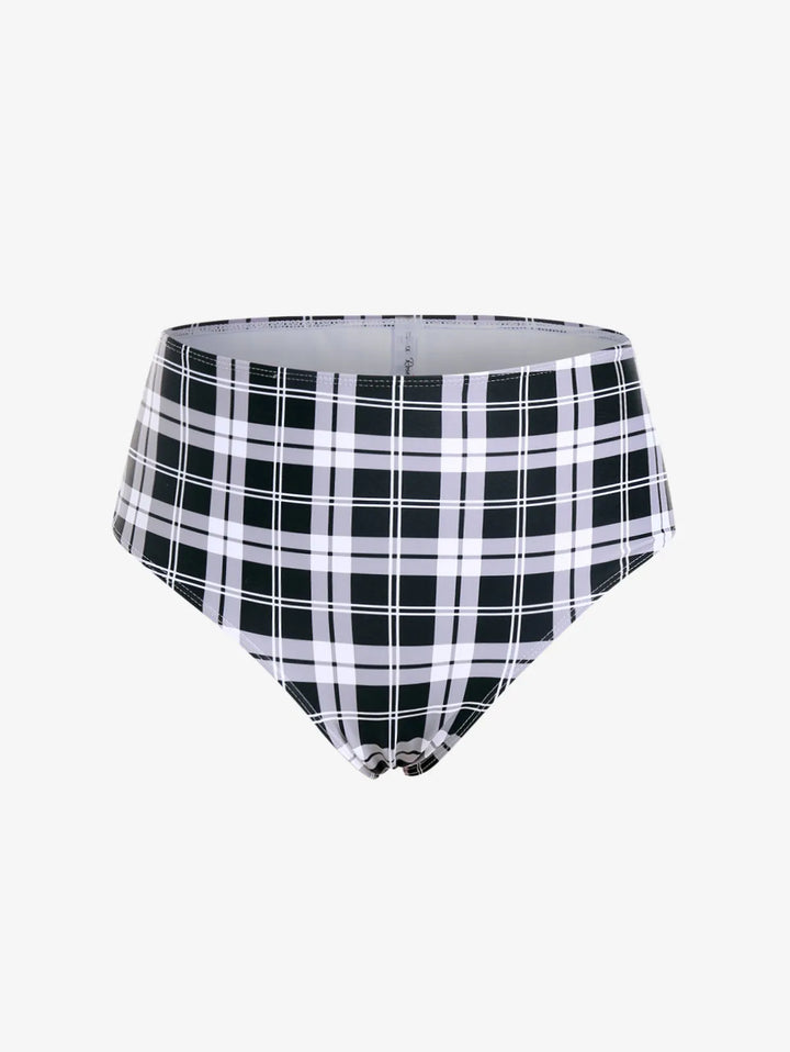 Refined Padded Plaid Three Piece Swimwear