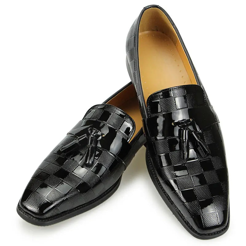 Luxury Fringe Patent Leather Loafers