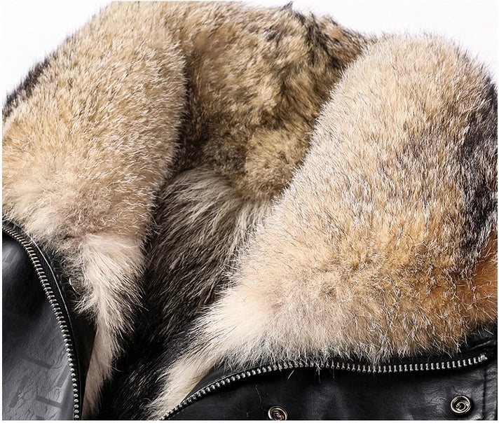 Warm Sheepskin Men's Leather Jacket