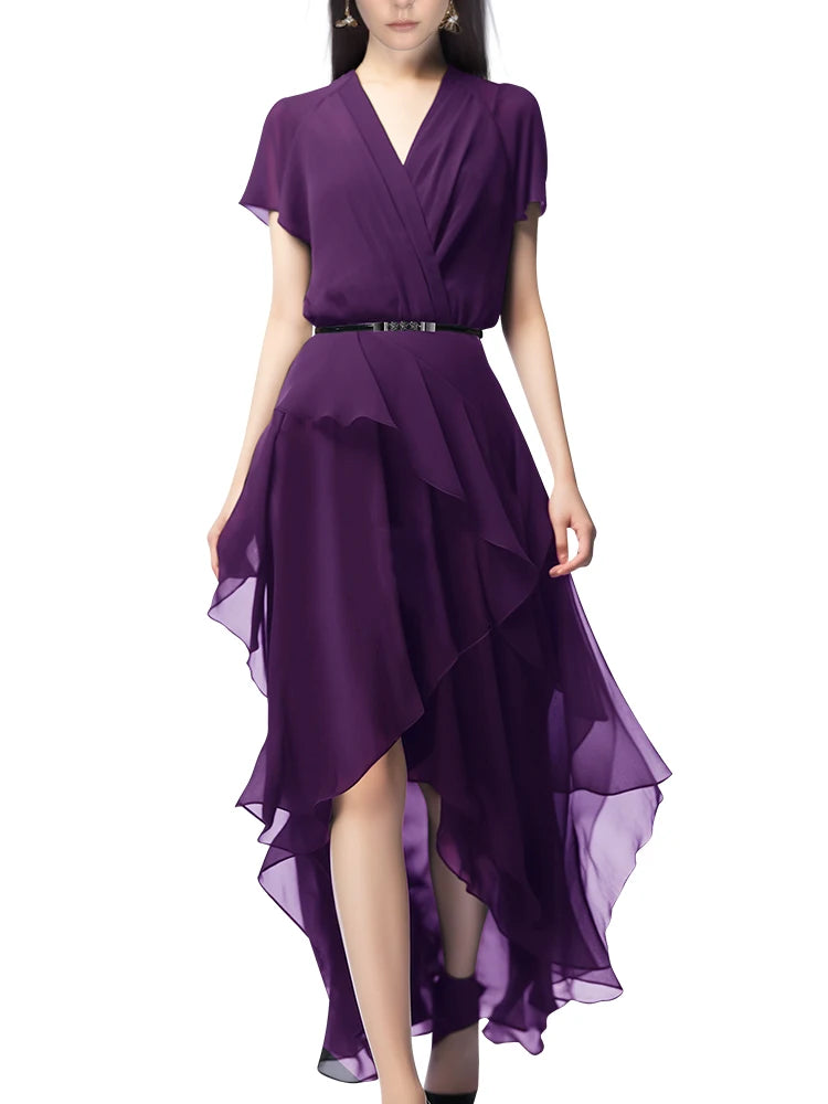 Women Graceful French Style Chiffon Dress - All For Me Today Women Graceful French Style Chiffon Dress - All For Me Today