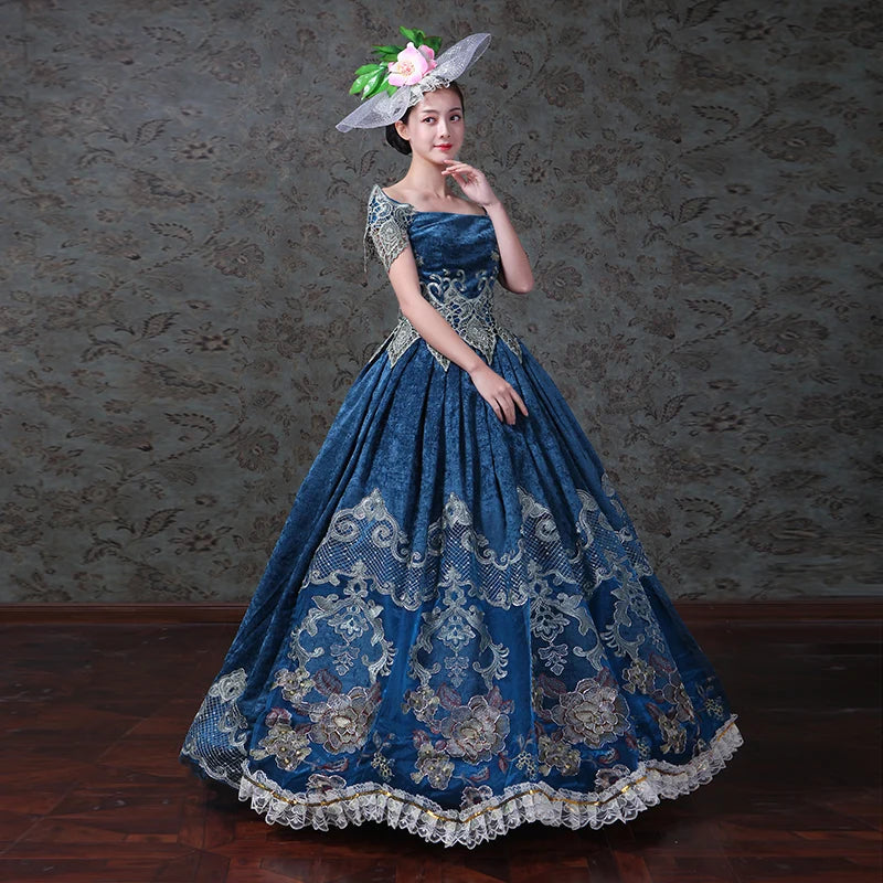 Exquisite Medieval Court Evening Dress