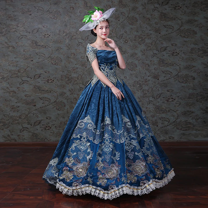 Exquisite Medieval Court Evening Dress