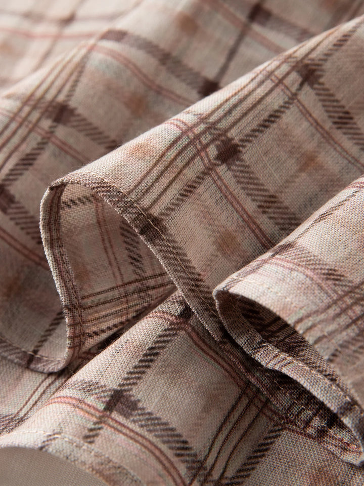Premium Irregular Plaid A-Line Skirt