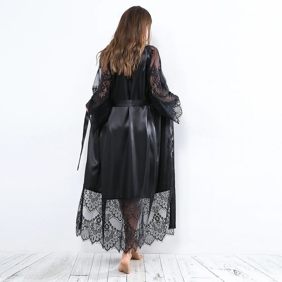 Luxury V-Neck Silk Satin Nightdress