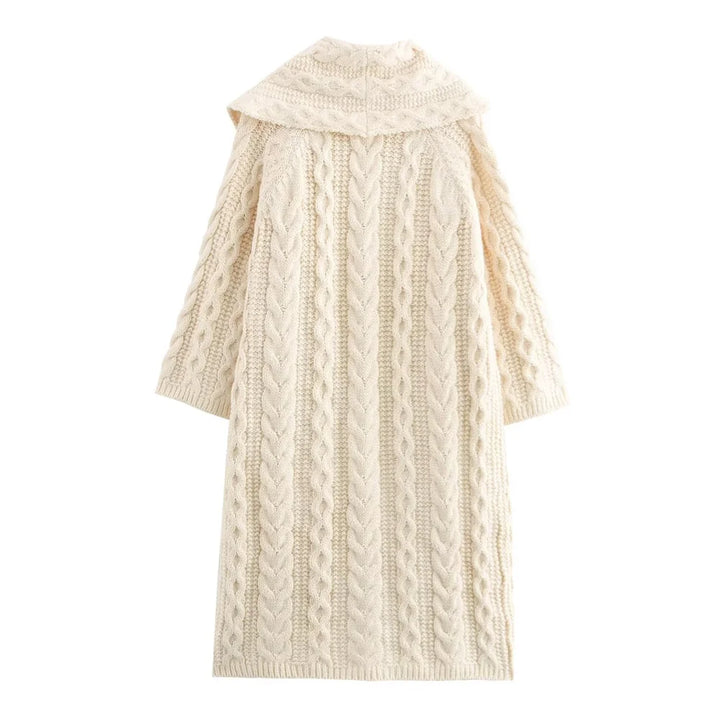 Refined Knitted Mid-Length Coat