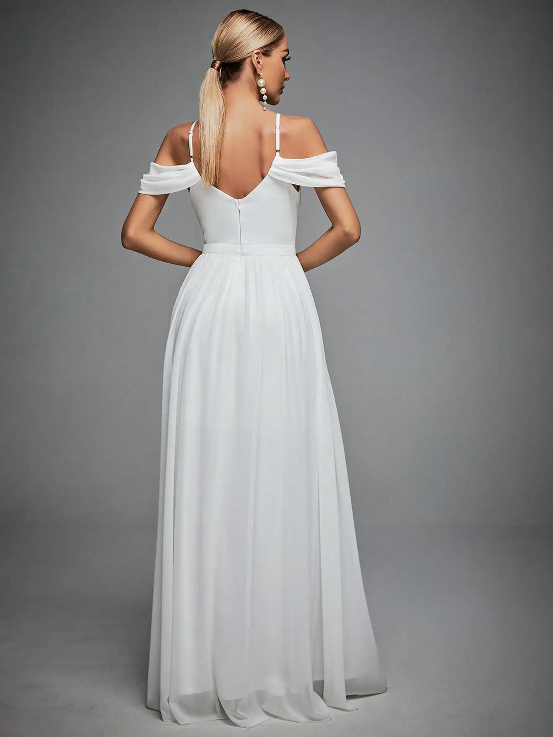 Fashionable Cross Drop Sleeve Gown
