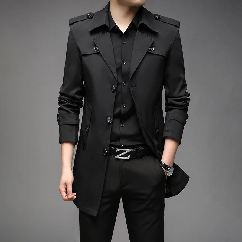 England Style Long Trench Coat