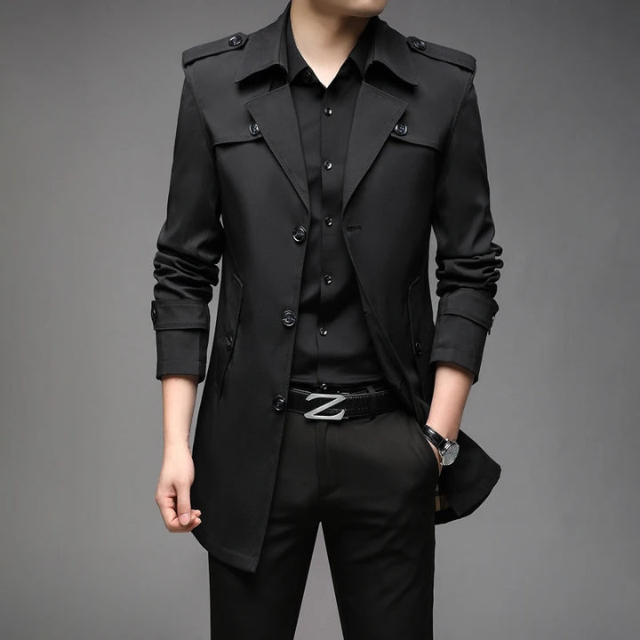 England Style Long Trench Coat
