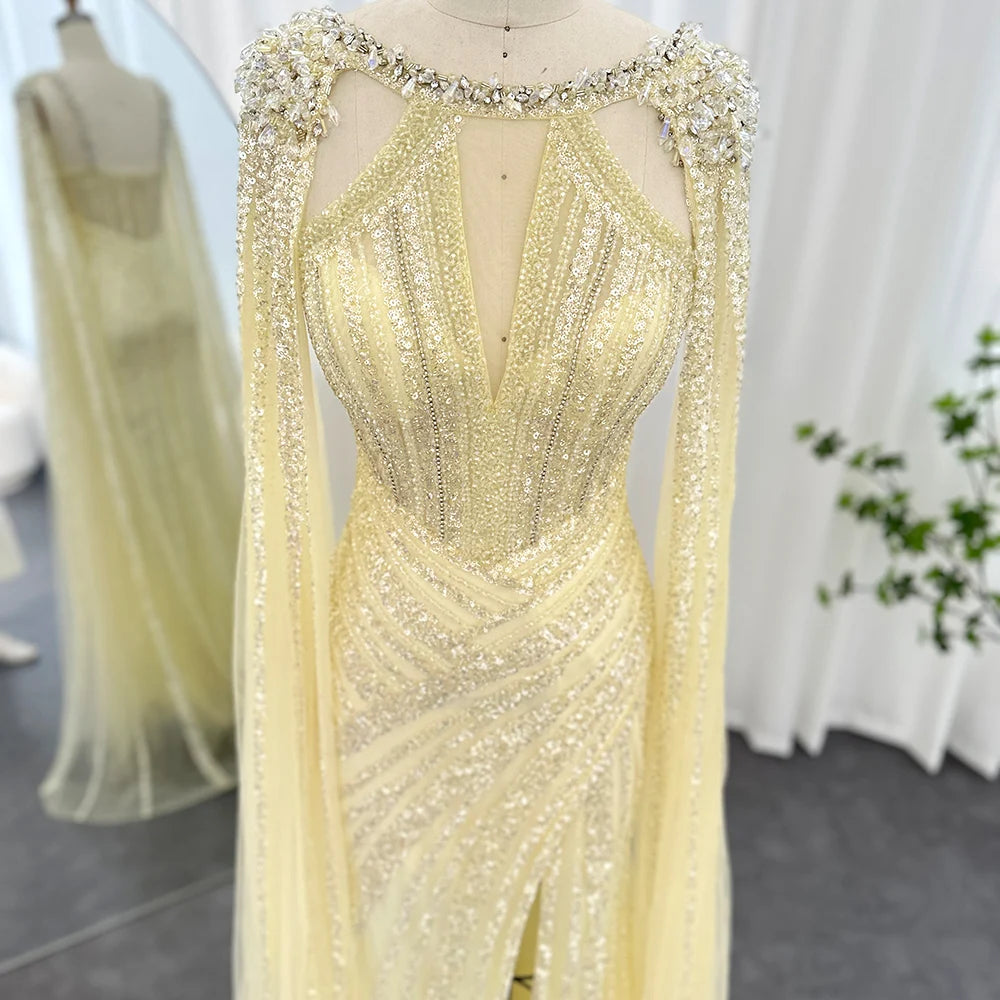 Luxury Sequins Trumpet Evening Gown