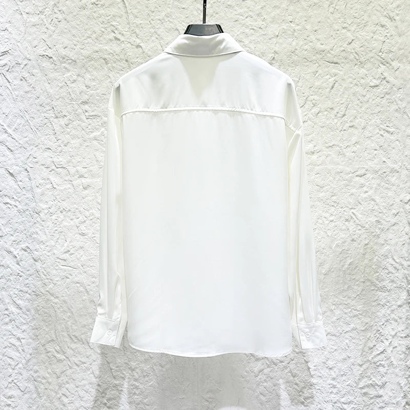 Regal Sequined Rhinestone Casual Shirt