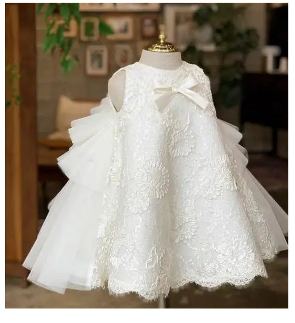 Lace Bow Sleeveless Princess Dress