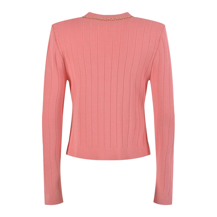 Stylish Chain Buckle Knitted Sweater