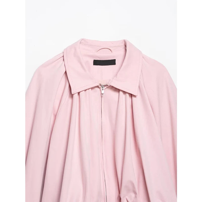 Elegant Puff Sleeves Crop Coat